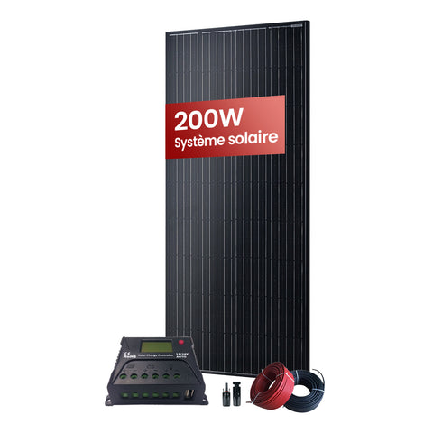 200W Kit Panneaux Solaires avec régulateur solaire 20A | Sunstone