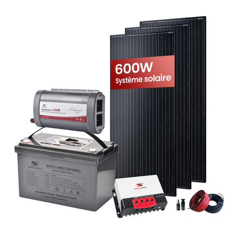 600W Système PV 1,28kWh batterie LiFePO4 avec onduleur | Sunstone Power