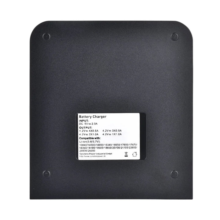 Chargeur pour 4 batteries Li-ion, professionnel, rapide | Sunstone Power
