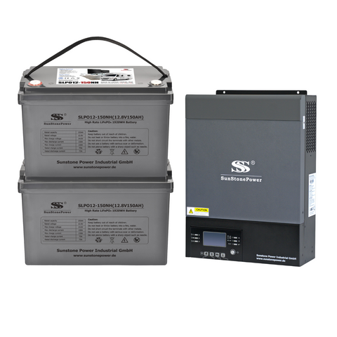 Kit Solaire 4000W Onduleur + Batterie Lithium 12V 150AH | Autonomie Énergétique, Panneau Photovoltaïque, Électricité Verte, Off-Grid, Maison Écologique, Énergie Renouvelable, Stockage Solaire | Sunstone Power FR