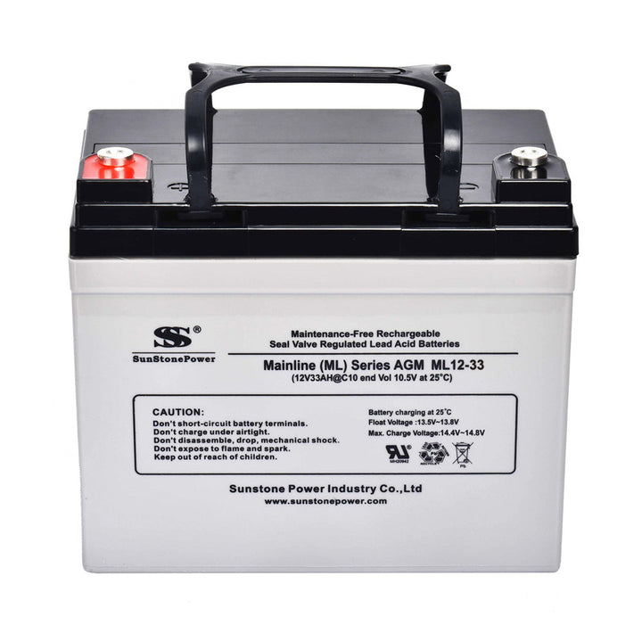 12V 33Ah rechargeable AGM batteries au plomb UPS VRLA accumulateur au plomb | Sunstone Power