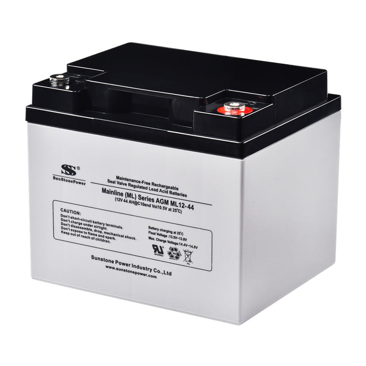 Batterie AGM 12V 44Ah pour système PV Batterie de stockage au plomb rechargeable | Sunstone Power