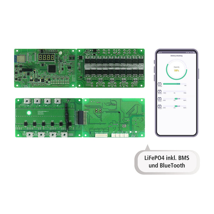 12V 100AH Batterie lithium accumulateur avec BMS Bluetooth pour installation solaire | SunstonePower