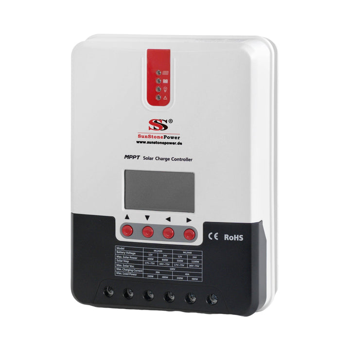 12/24/36/48V 20A 30A 40A 60A Régulateur de charge solaire MPPT avec écran LCD | Sunstone Power