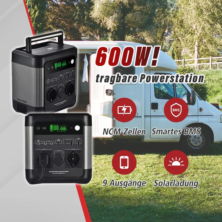 518Wh 600W Powerstation pour l'alimentation de secours camping-cars à la maison | Sunstone Power