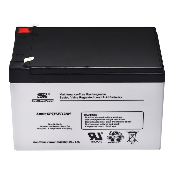 12V 12AH AGM Batterie au plomb accumulateur pour onduleur solaire système d'alarme | Sunstone Power