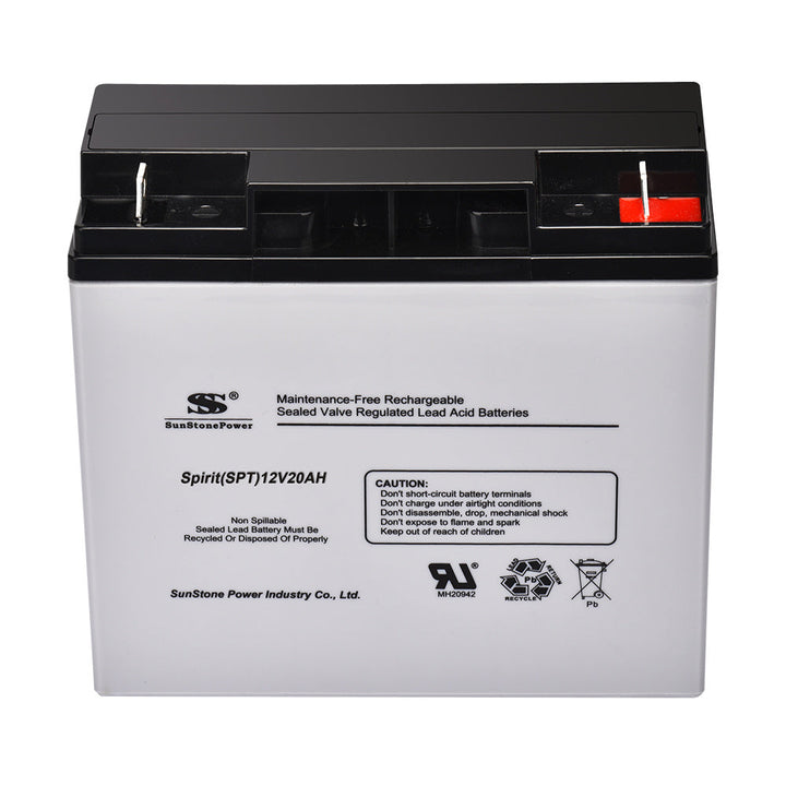 Batterie sans entretien 12V 20AH (20hr) AGM Accumulateur au plomb | Sunstone Power