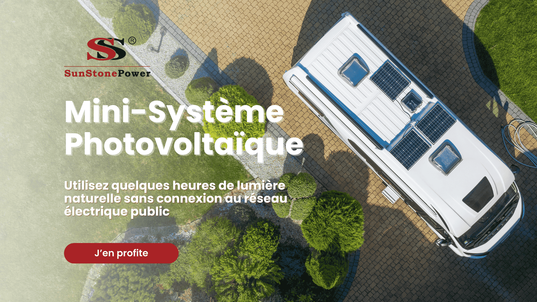 Achetez les mini-systèmes solaires autonomes de SunstonePower en France. Profitez de la lumière naturelle sans connection au réseau électrique. 