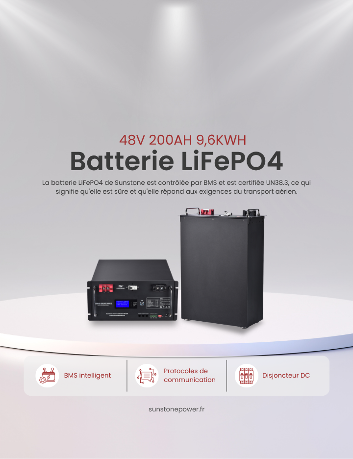Promotion de la batterie au lithium 48V 200AH | Sunstone Power FR