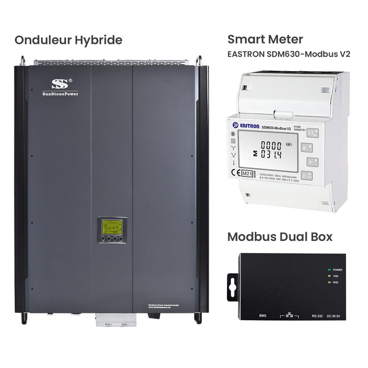 15KW Onduleur triphasé avec Smart Meter et Modbus Dual Box | Sunstone Power