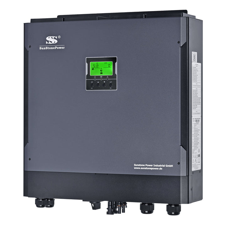 48V à 230V 5,5KW Onduleur hybride pour installation PV Onde sinusoïdale pure avec 2 trackers MPPT | Sunstone Power