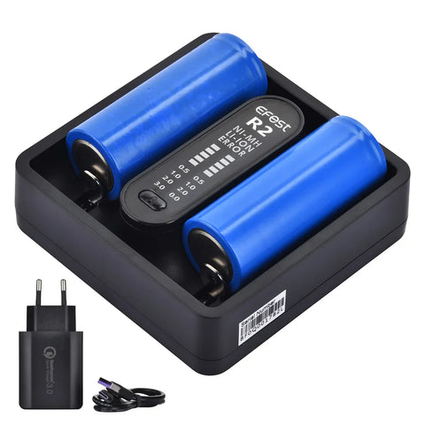 Chargeur de batterie pour batterie 3,7V 18650 26650 Li-Ion et piles rechargeables 1,2V NI-MH NI-CD AA AAA | Sunstone Power