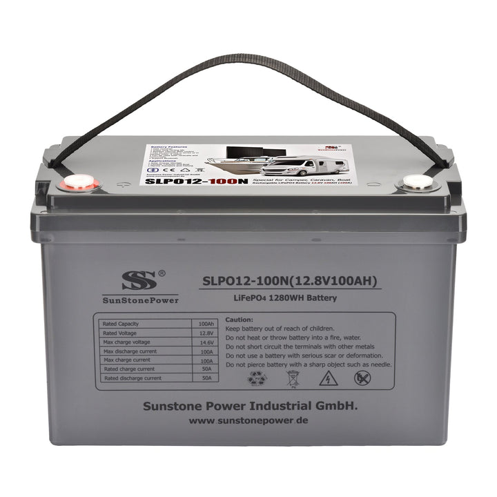 Batterie au lithium 12V 100AH accumulateur d'énergie avec BMS pour camping-car caravane jardin balcon toit | Sunstone Power Industrial GmbH | acheter des produits d'installation PV