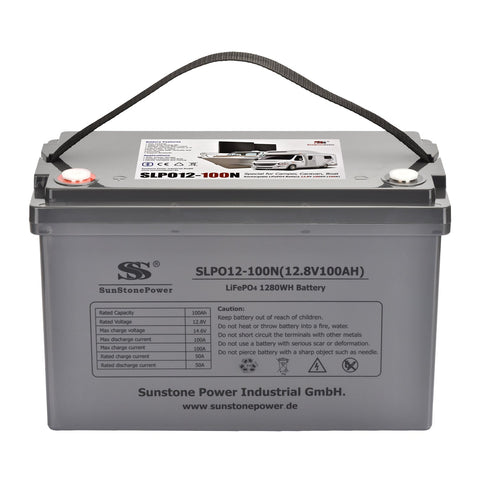 Batterie au lithium 12V 100AH accumulateur d'énergie avec BMS pour camping-car caravane jardin balcon toit | Sunstone Power Industrial GmbH | acheter des produits d'installation PV