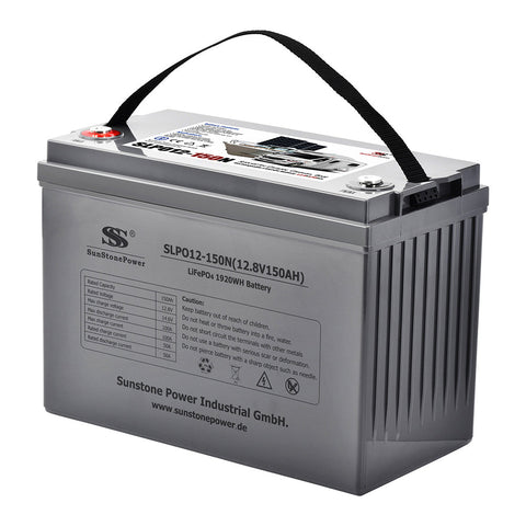 12V 150AH Batterie lithium 1,92kWh LiFePO4 accumulateur avec Bluetooth pour caravane camping-car bateau | Sunstone Power