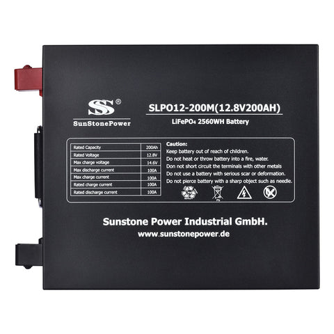 Batterie 12V 200Ah LiFePO4 sous siège coque métallique pour camping-cars solaires bateaux caravanes | Sunstone Power